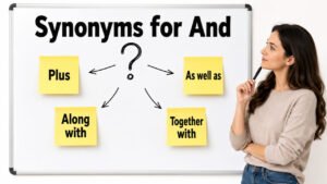 synonyms for and