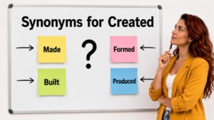 synonyms for created