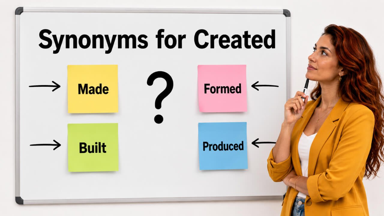 synonyms for created