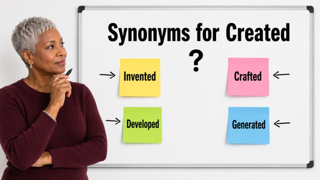 synonyms for created