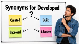 synonyms for developed