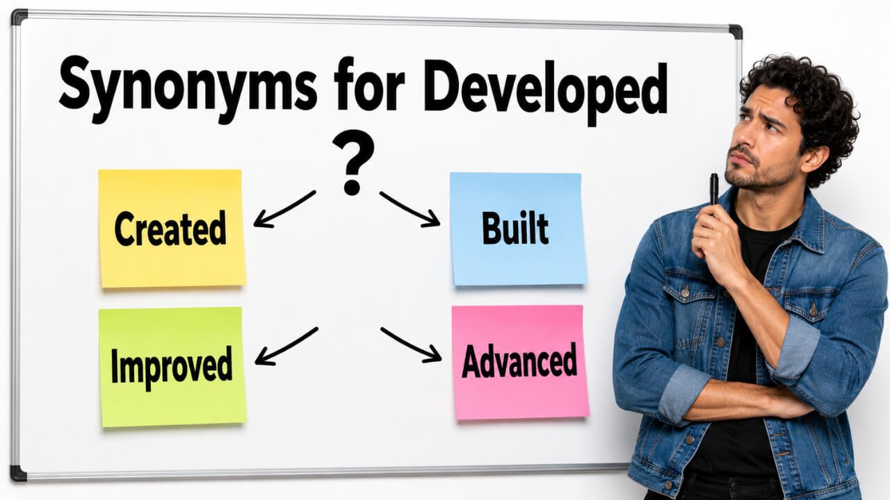 synonyms for developed