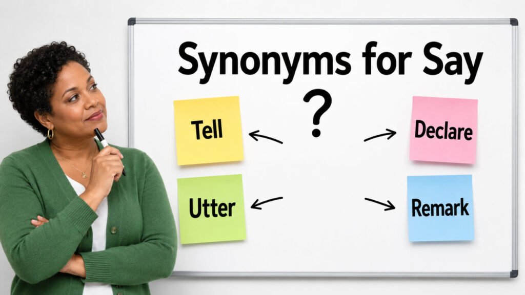 synonyms for say