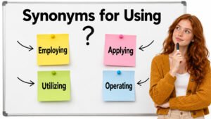 synonyms for using
