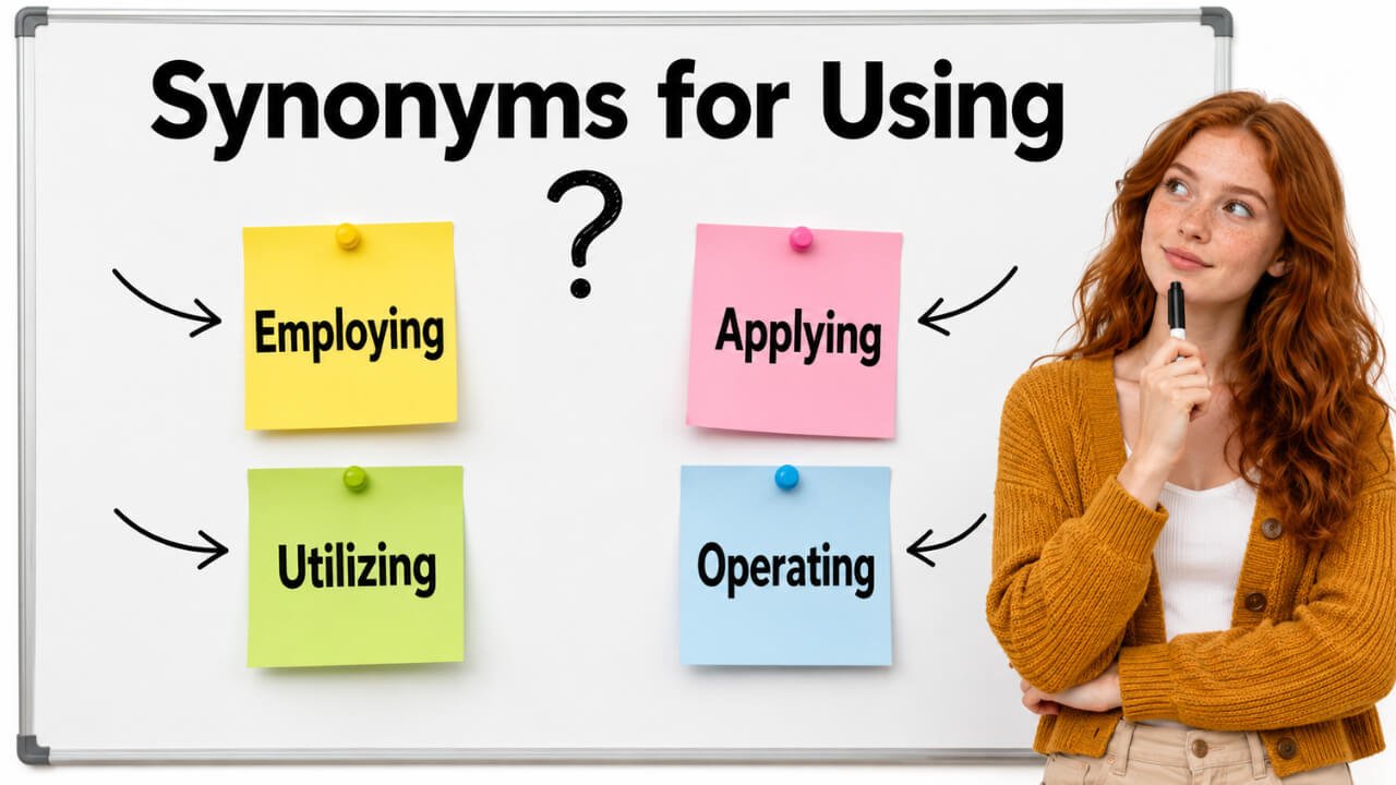 synonyms for using