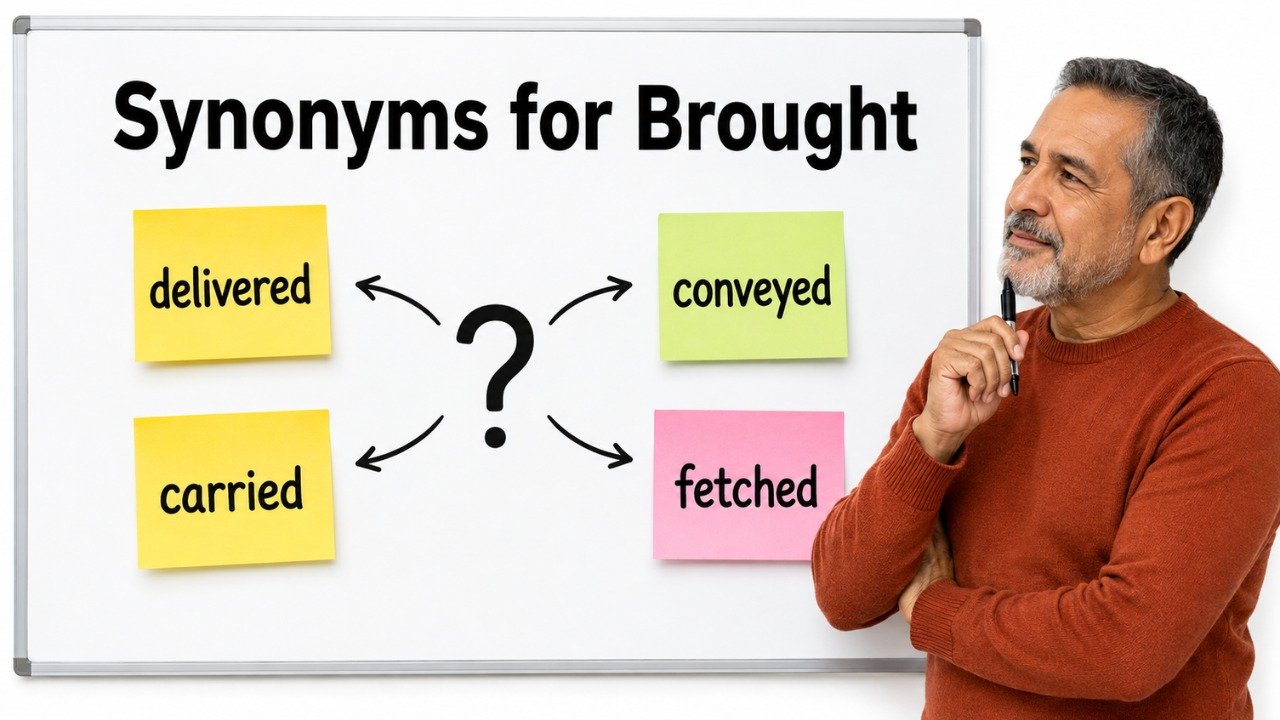 synonyms for brought