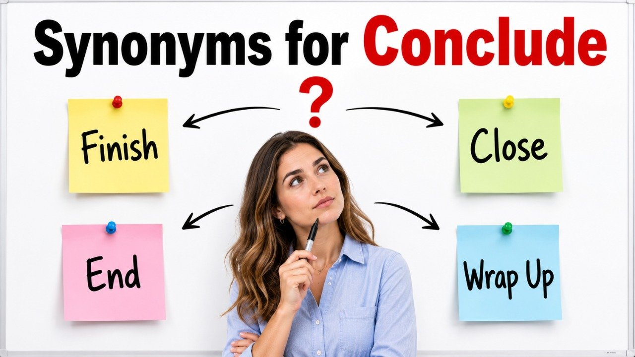 synonyms for conclude