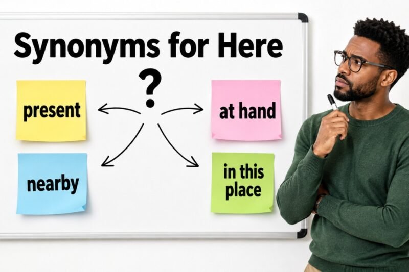 46+ Synonyms for Here: Usage, Context & Examples