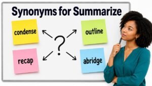 synonyms for summarize