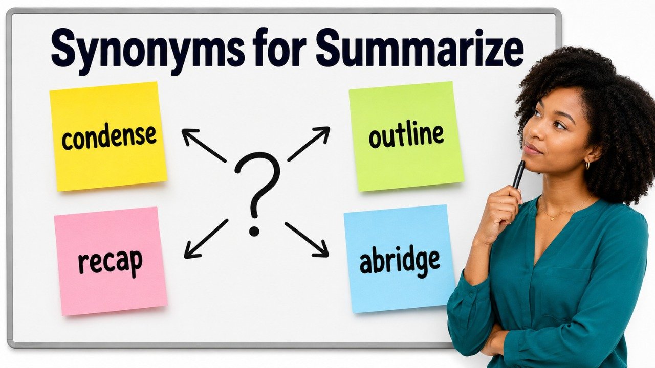 synonyms for summarize