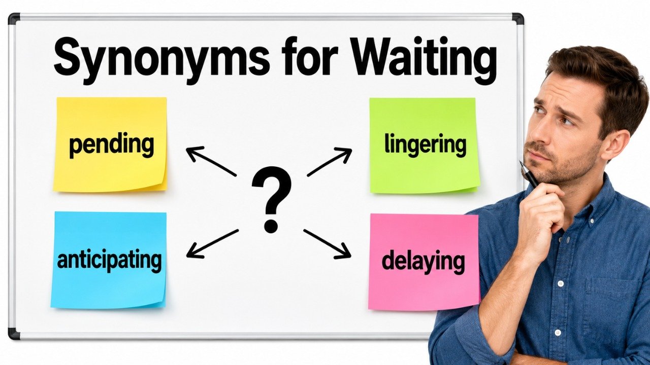 synonyms for waiting