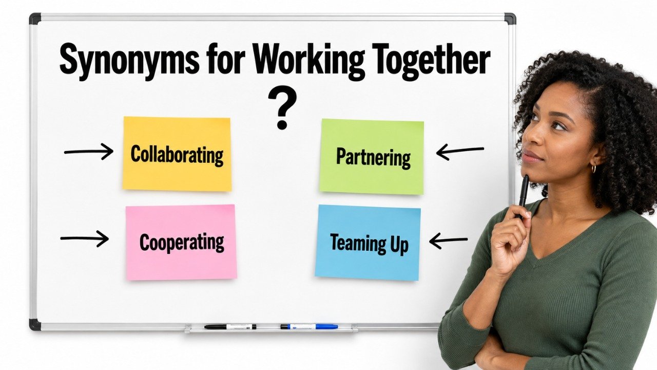 synonyms for working together